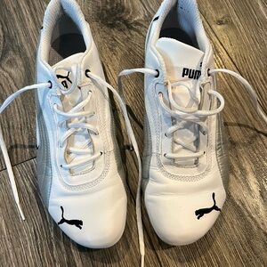 Puma White Sneakers with Black Logo